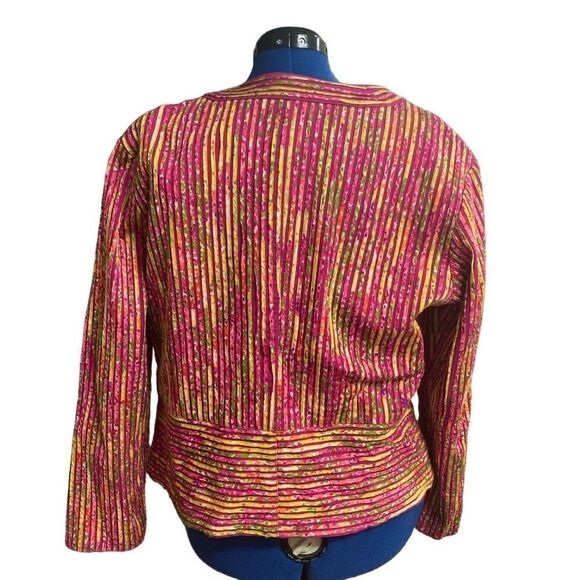 CHICO’s Women’s Multicolored Jacket, Chico Size 2, US Size 12 - Picture 3 of 12